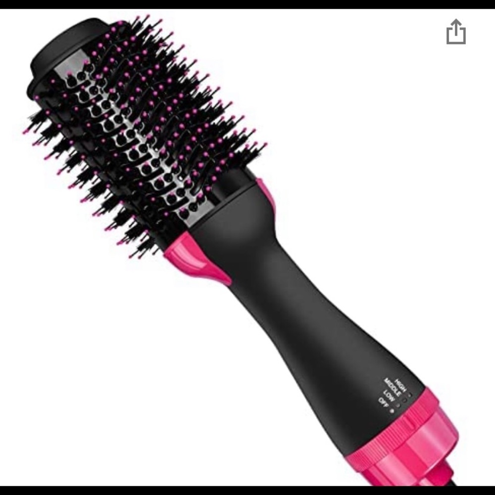 Hair Dryer Brush - Pink & Black